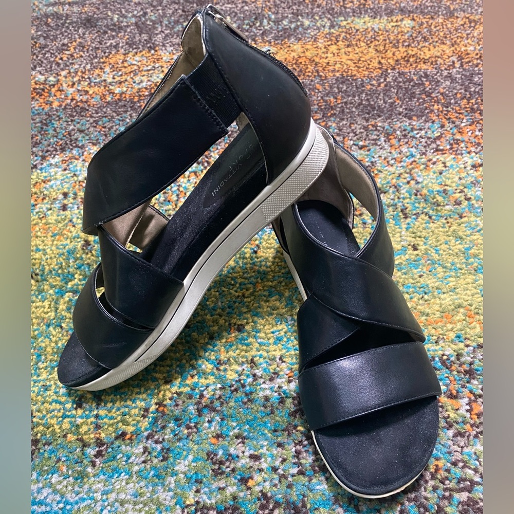 Adrienne Vittadini Black Sport Sandals
